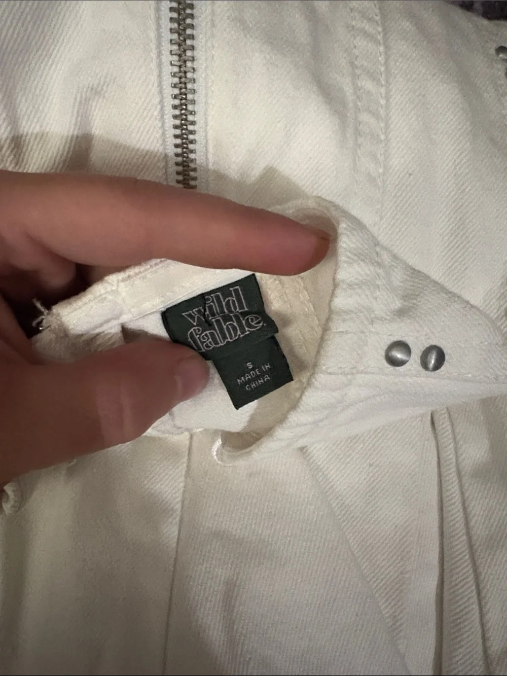 wild fable White Flared Skater dress with Button Trim - Picture 2 of 2